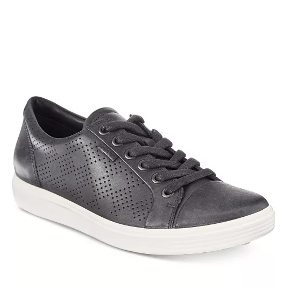 Ecco Danish Soft Leather Perforated Sneaker, size 6US